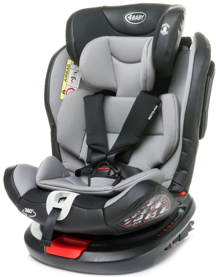 4Baby Roto-Fix Black 360º 0-36 Kg Isofix Autostoel - Afbeelding 5