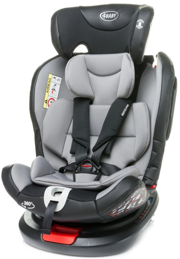 4Baby Roto-Fix Grey 360º 0-36 Kg Isofix Autostoel - Afbeelding 2