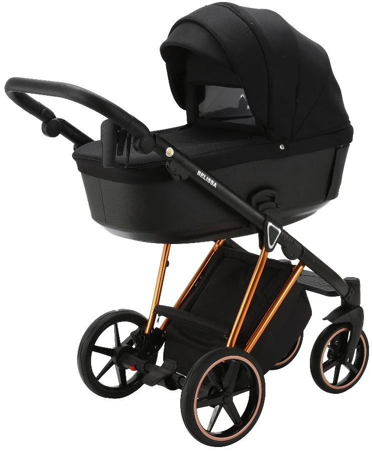 Adamex Belissa Special Edition Black/Rose 2-in-1 Kinderwagen PS-571 - Afbeelding 2