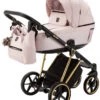 Adamex Belissa Special Edition Pink/Gold 2-in-1 Kinderwagen PS-540