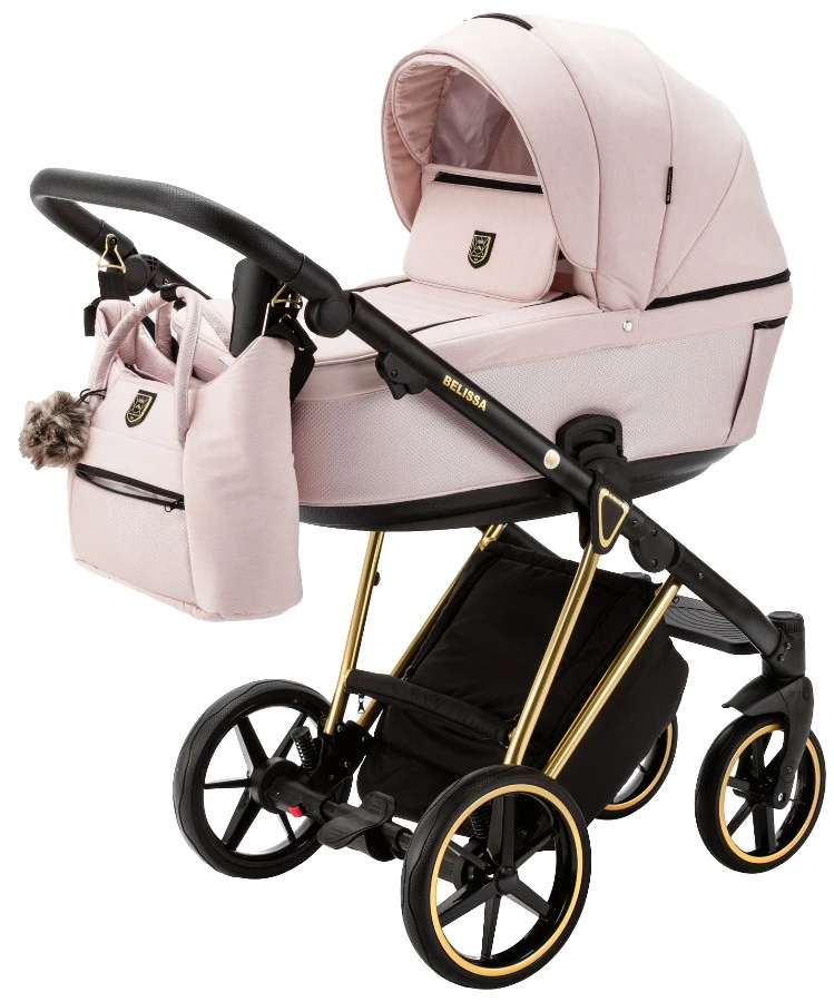 Adamex Belissa Special Edition Pink/Gold 2-in-1 Kinderwagen PS-540