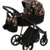 Adamex Porto Flowers Black 2-in-1 Kinderwagen FL-1