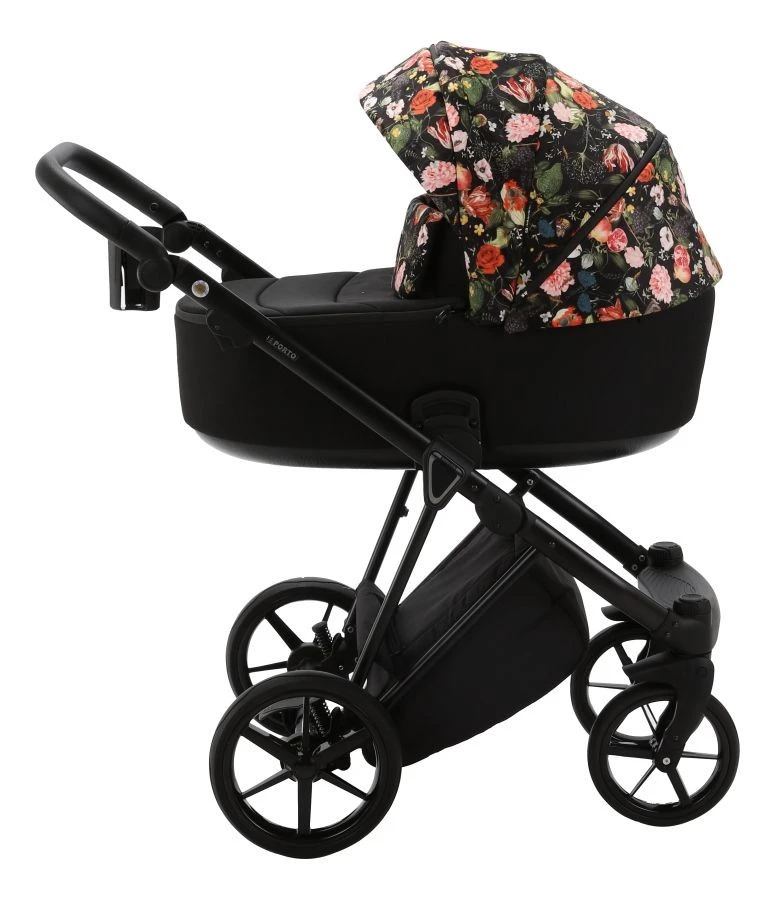 Adamex Porto Flowers Black 2-in-1 Kinderwagen FL-1 - Afbeelding 4