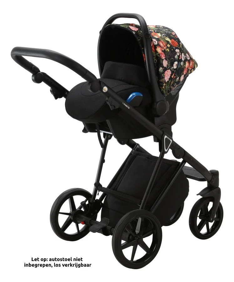 Adamex Porto Flowers Black 2-in-1 Kinderwagen FL-1 - Afbeelding 8