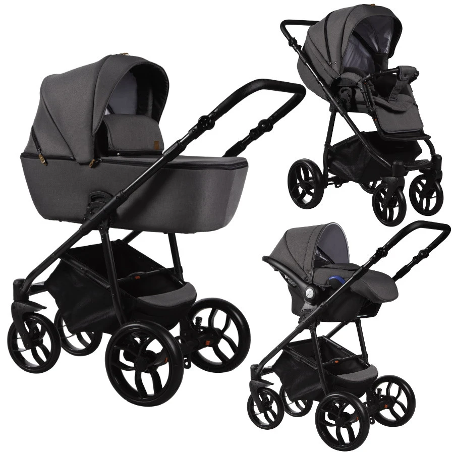 Baby Merc La Noche Grey 3-in-1 Kinderwagen Incl. Autostoel LN/06B