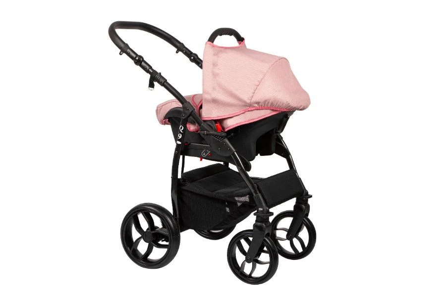 Baby Merc Q9 Black/Pink Kinderwagen Incl. Autostoel Q9/199B - Afbeelding 4