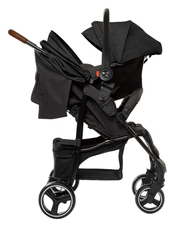 Babygo Basket Dark Grey Melange Wandelwagen Incl. Autostoel 64011 - Afbeelding 5