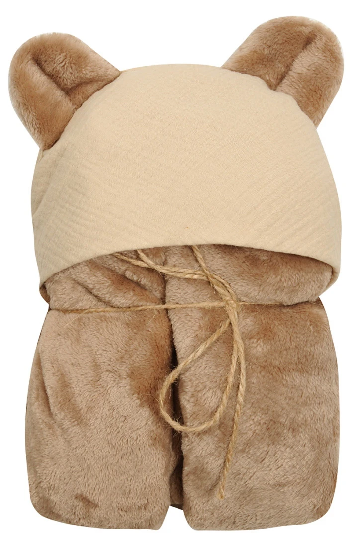 Babymatex Muslin Koala Brown/Beige 95x95 Cm Wikkeldeken Voor Autostoel TB0444_01 - Afbeelding 4