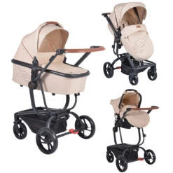 Cangaroo Ellada Beige 3-in-1 Combi Kinderwagen Incl. Autostoel