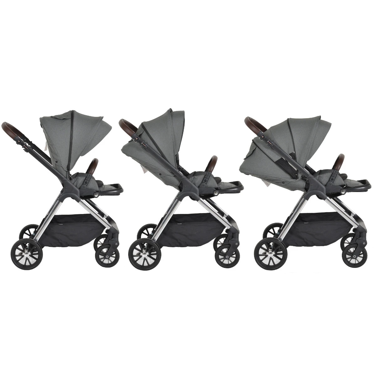 Cangaroo Empire Dark Grey 3-in-1 Kinderwagen Incl. Autostoel - Afbeelding 12