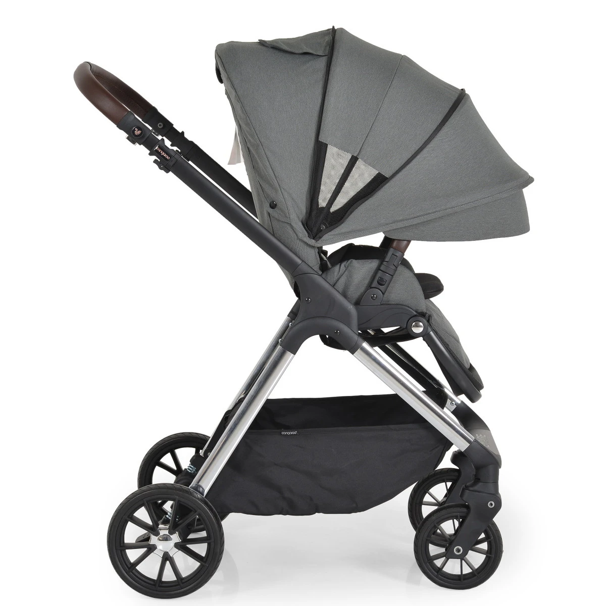 Cangaroo Empire Dark Grey 3-in-1 Kinderwagen Incl. Autostoel - Afbeelding 13