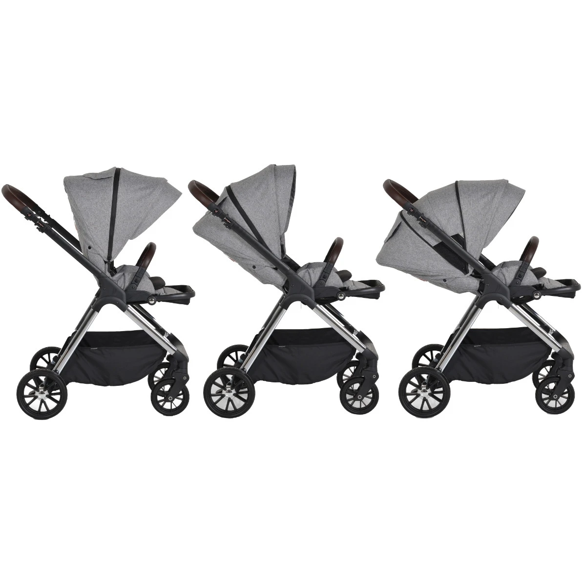 Cangaroo Empire Light Grey 3-in-1 Kinderwagen Incl. Autostoel - Afbeelding 12