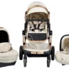 Cangaroo Polly Beige 3-in-1 Combi Kinderwagen Incl. Autostoel