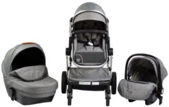 Cangaroo Polly Grey 3-in-1 Combi Kinderwagen Incl. Autostoel