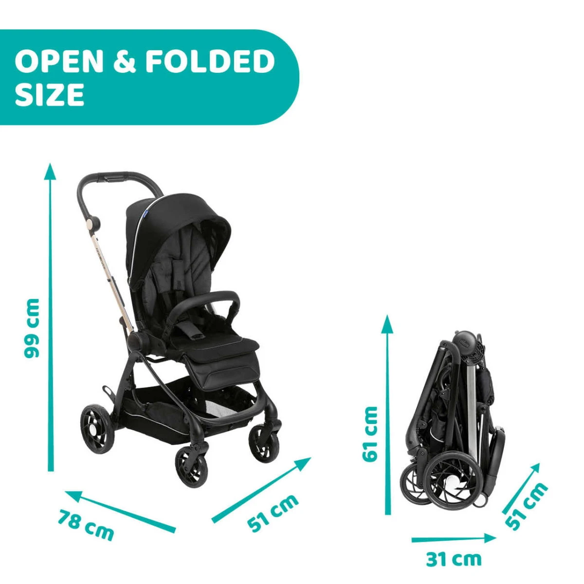 Chicco One4Ever Pirate Black Meegroei Wandelwagen 607988142 - Afbeelding 14