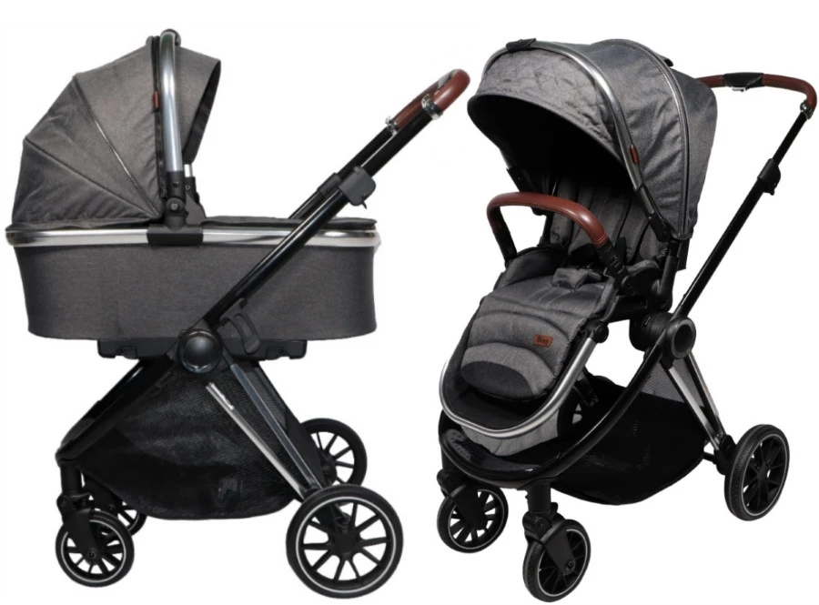 Ding Fenix Grey/Silver Kinderwagen DI-191703