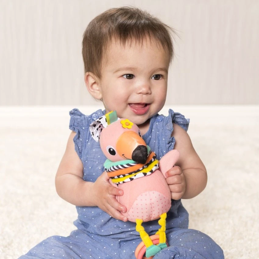 Infantino Hug & Tug Flamingo Muziekdoosje BK-216246 - Afbeelding 2