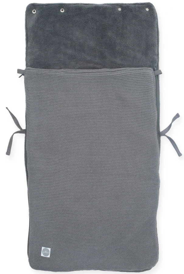 Jollein Basic Knit Stone Grey 3/5 Punts 0-9 Maanden Autostoel Voetenzak 025-811-65220 - Afbeelding 2