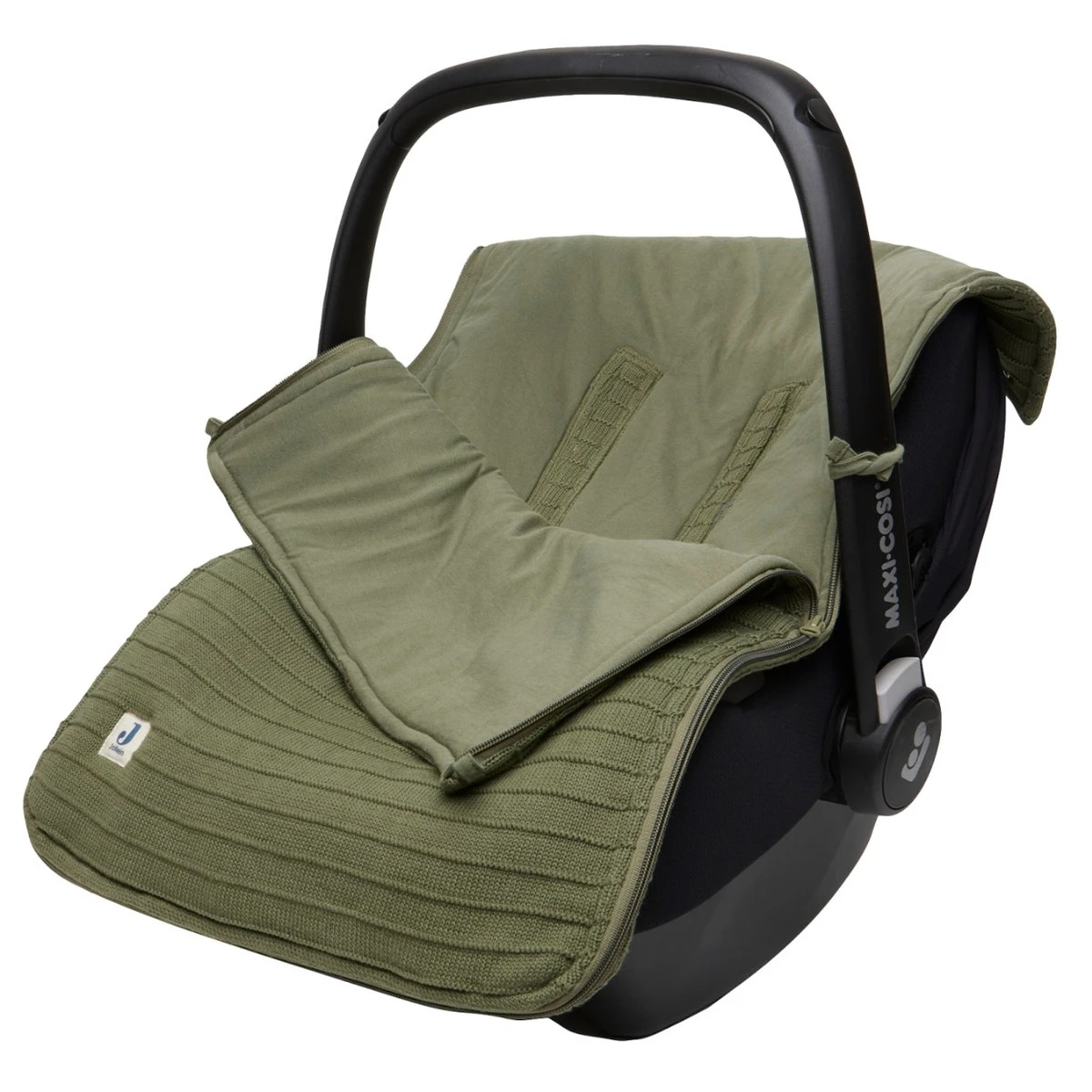 Jollein Pure Knit Leaf Green 3/5 Punts 0-9 Maanden Autostoel Voetenzak 025-811-67010