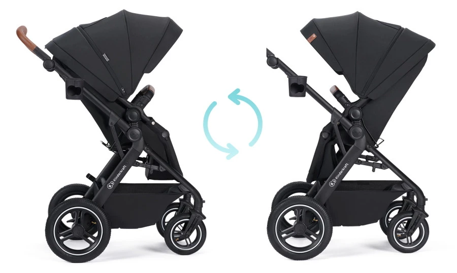 Kinderkraft B-Tour Deep Black 3-in-1 Combi Kinderwagen Incl. Autostoel KSBTOU00BLK3000 - Afbeelding 8