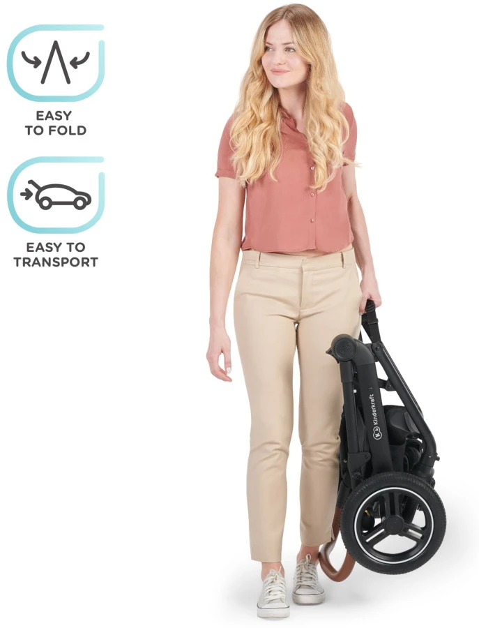 Kinderkraft B-Tour Deep Black 3-in-1 Combi Kinderwagen Incl. Autostoel KSBTOU00BLK3000 - Afbeelding 15