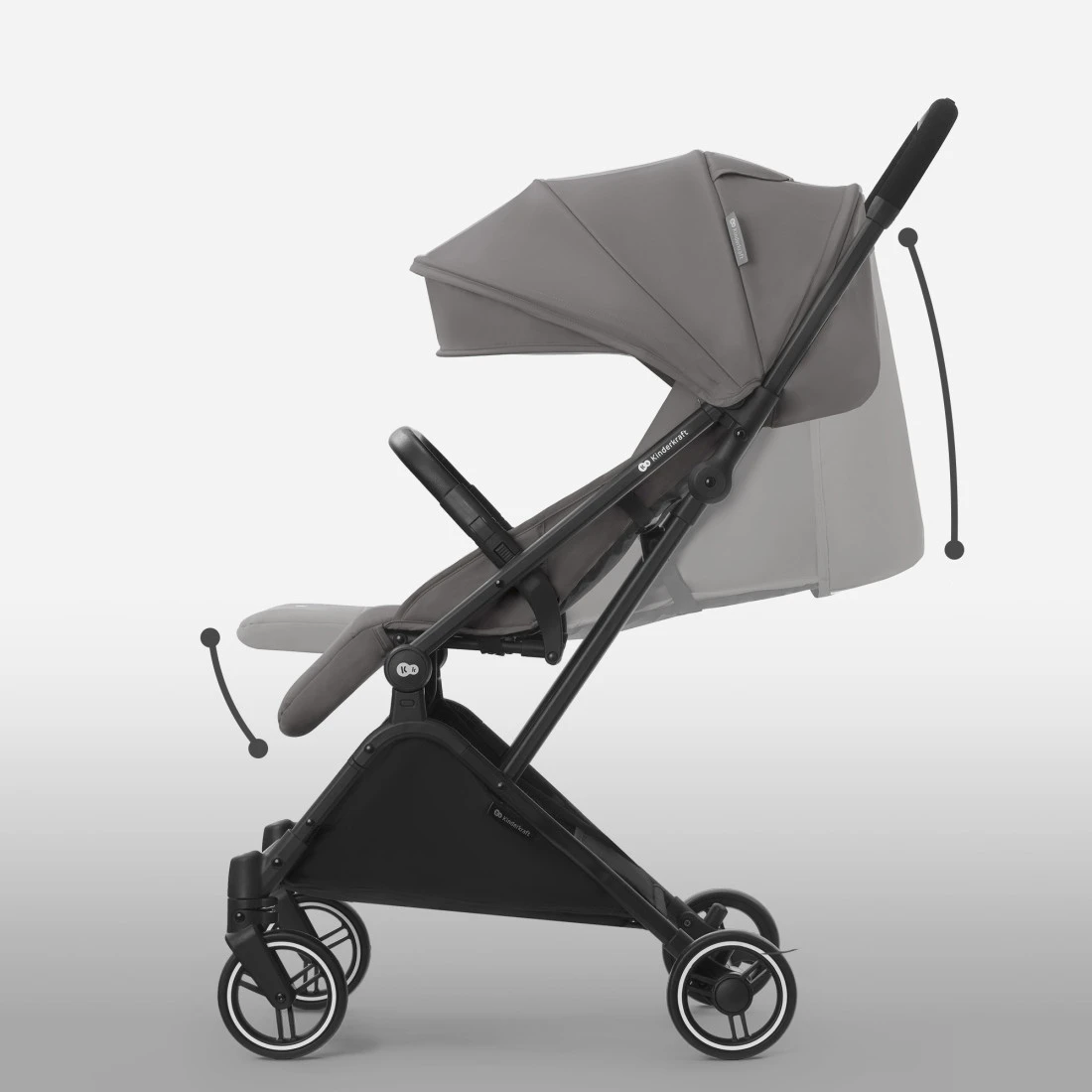 Kinderkraft Indy 2 Cozy Grey Wandelwagen KSINDY00GRY0000 - Afbeelding 10
