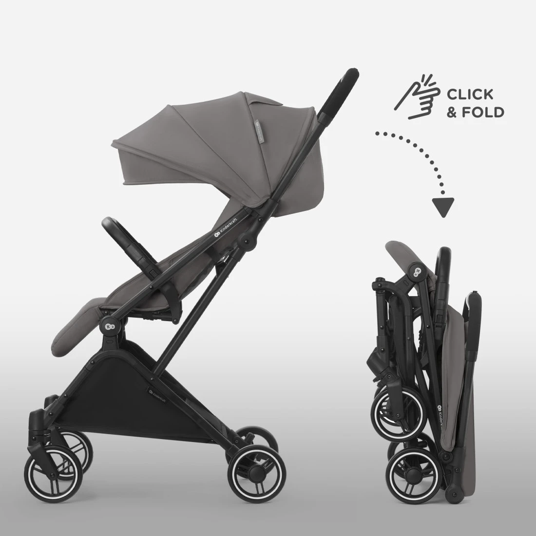 Kinderkraft Indy 2 Cozy Grey Wandelwagen KSINDY00GRY0000 - Afbeelding 9