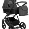 Kunert Lazzio Black Eco-Leather 2-in-1 Kinderwagen LAZ-11-BLACK