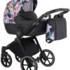 Kunert Talisman Black Flowers 2-in-1 Kinderwagen TA-01-BLACK