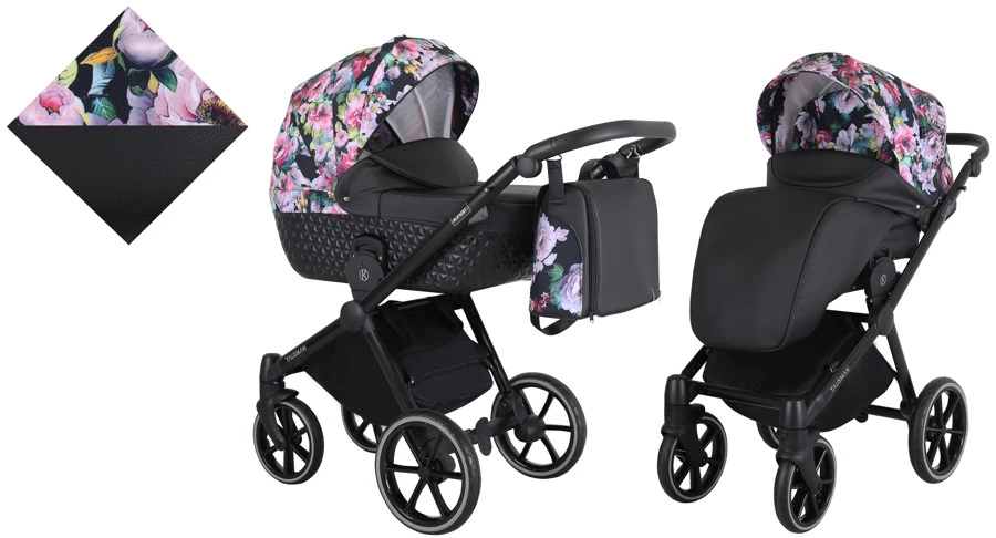Kunert Talisman Black Flowers 2-in-1 Kinderwagen TA-01-BLACK - Afbeelding 2