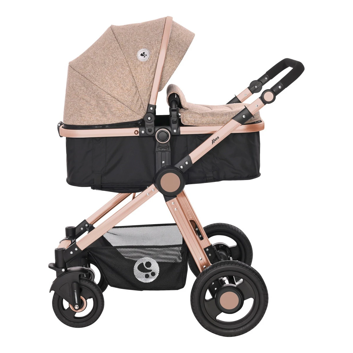 Lorelli Alexa Pearl Beige 3-in-1 Combi Kinderwagen Incl. Autostoel 1002129-2182D - Afbeelding 2