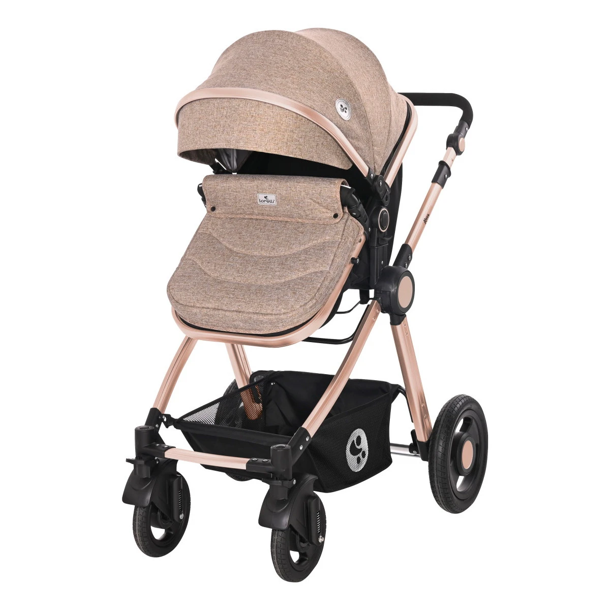 Lorelli Alexa Pearl Beige 3-in-1 Combi Kinderwagen Incl. Autostoel 1002129-2182D - Afbeelding 4
