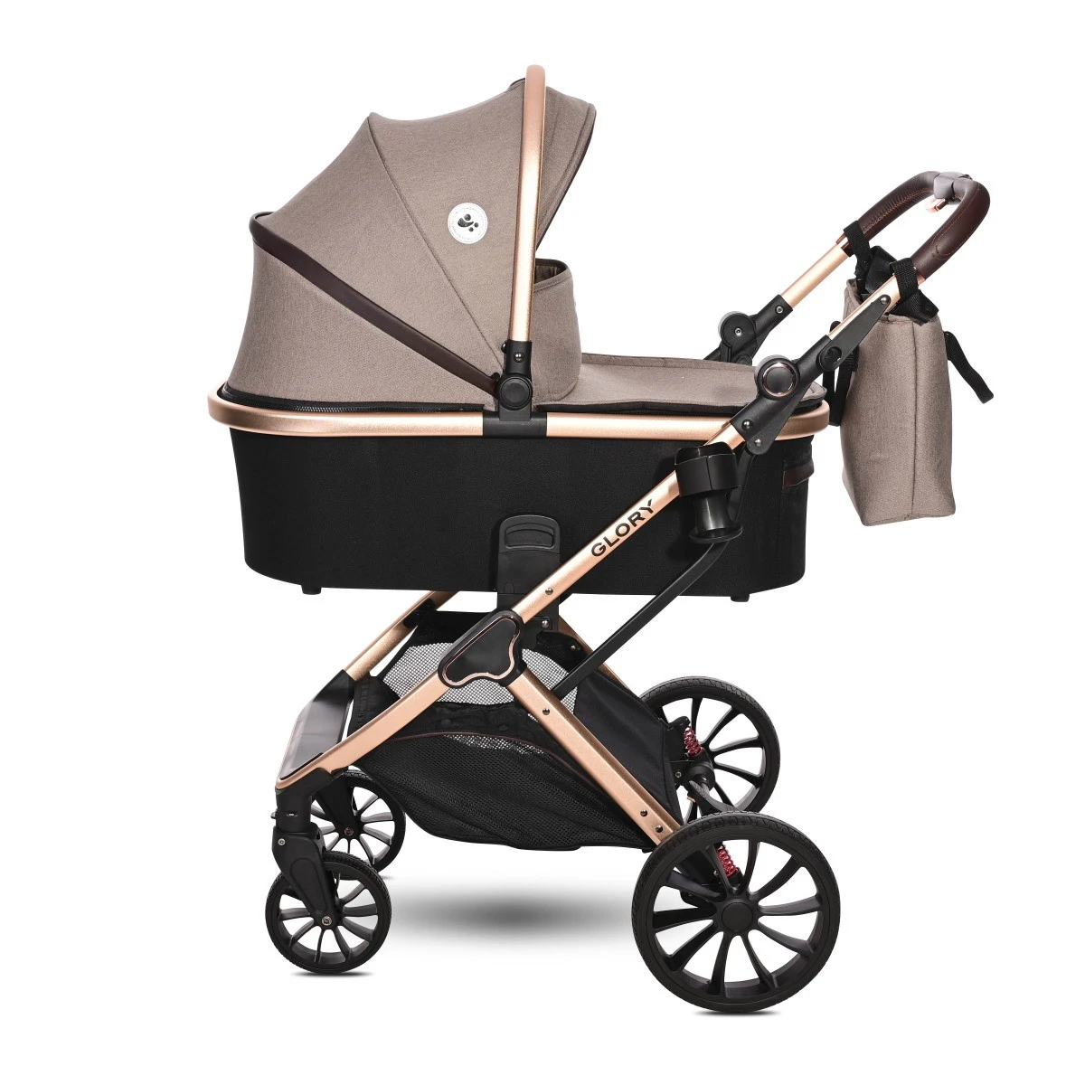 Lorelli Glory Beige 3-in-1 Combi Kinderwagen Incl. Autostoel 1002176-2303 - Afbeelding 3