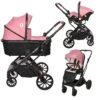 Lorelli Glory Pink 3-in-1 Combi Kinderwagen Incl. Autostoel 1002176-2301