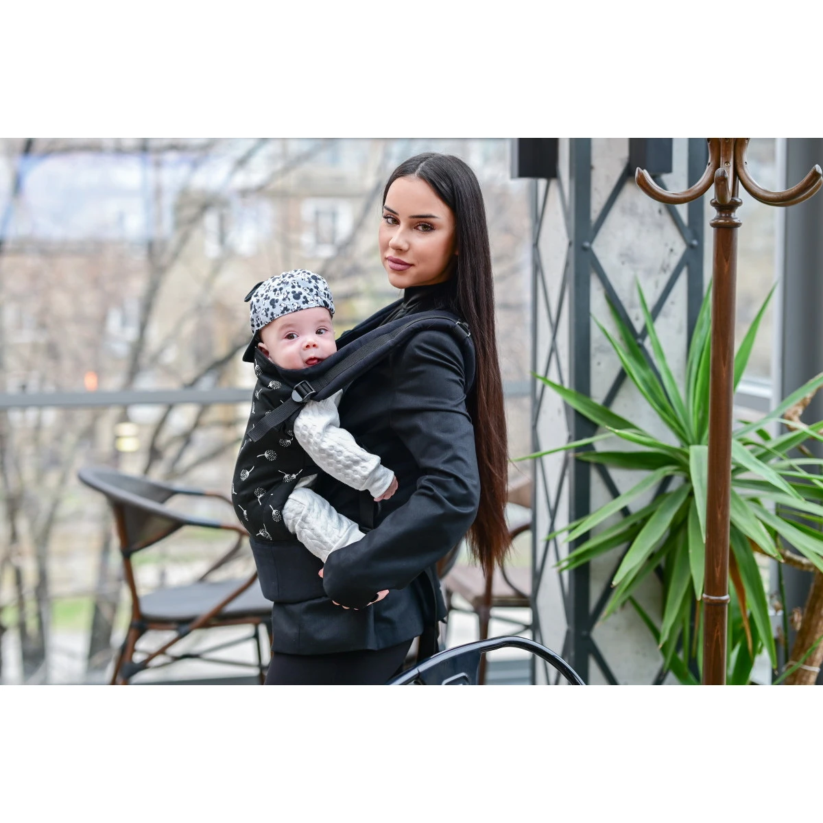 Lorelli Wally Black Floral Ergonomische Draagzak 1001016-0002 - Afbeelding 4