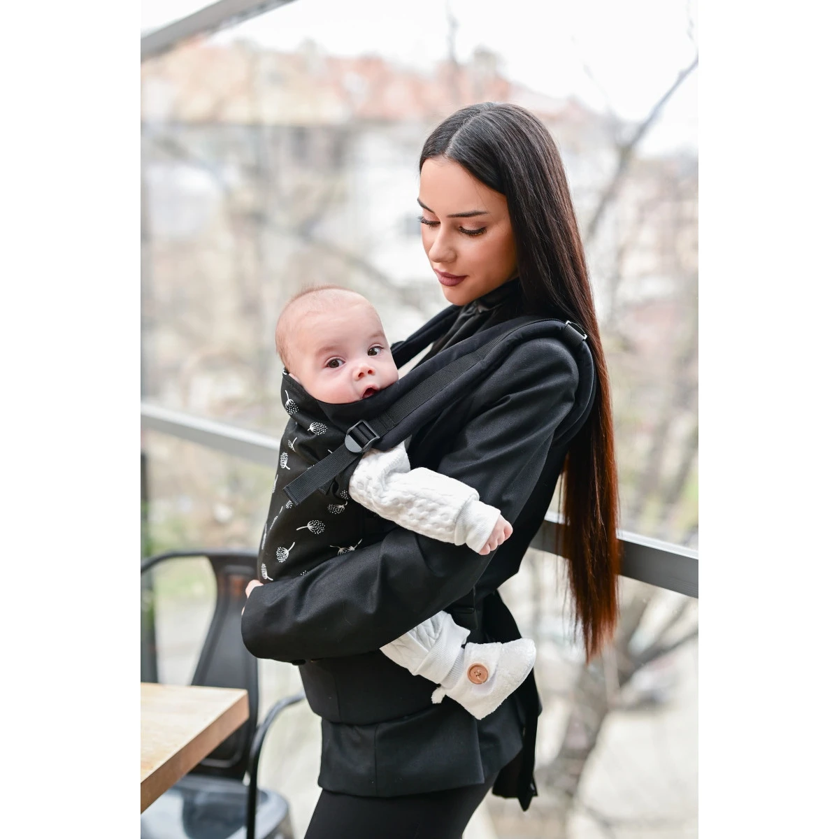 Lorelli Wally Black Floral Ergonomische Draagzak 1001016-0002 - Afbeelding 5