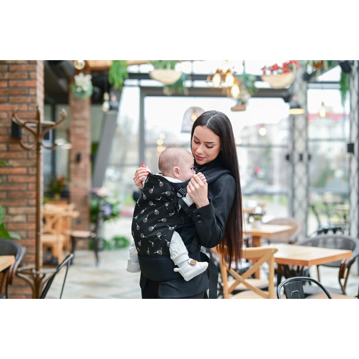 Lorelli Wally Black Floral Ergonomische Draagzak 1001016-0002 - Afbeelding 7