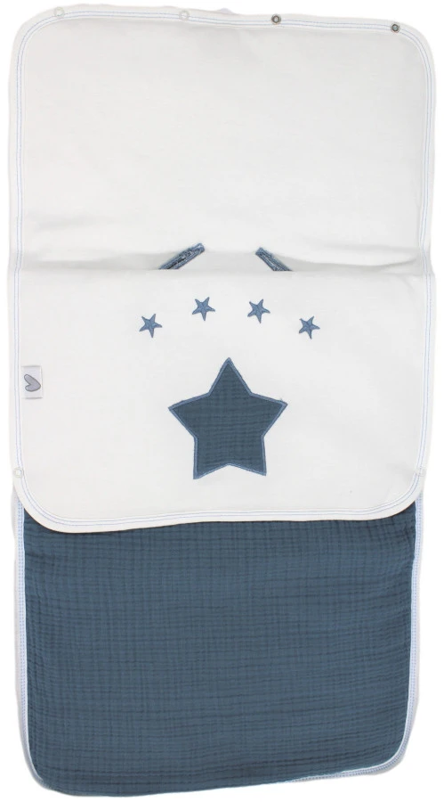 Petit Villain Hydrofiel Marineblauw Universele Autostoel Voetenzak - Afbeelding 2