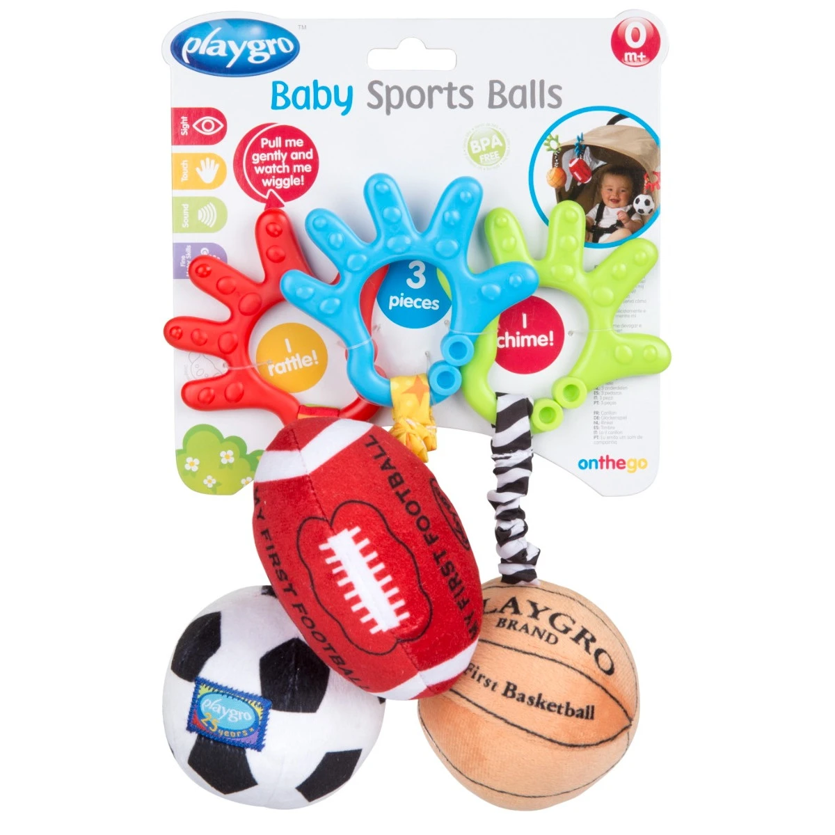 Playgro Baby Sports Balls Buggyspeeltjes P0187310 - Afbeelding 2