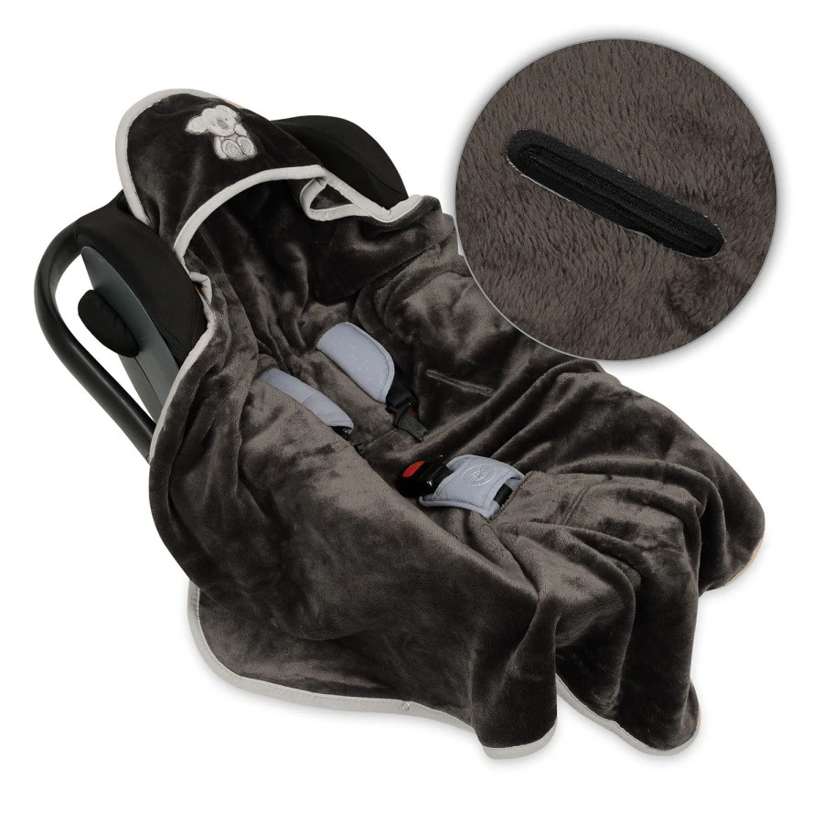 Babymatex Koala Grijs 95x95 Cm Microvezel Wikkeldeken Voor Autostoel TB0149_45 - Afbeelding 5