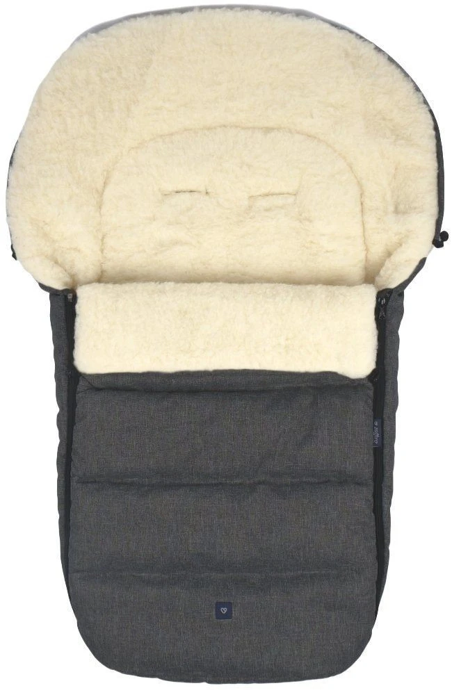 Zaffiro Wol Antraciet Melange Universele Afritsbare Voetenzak S77